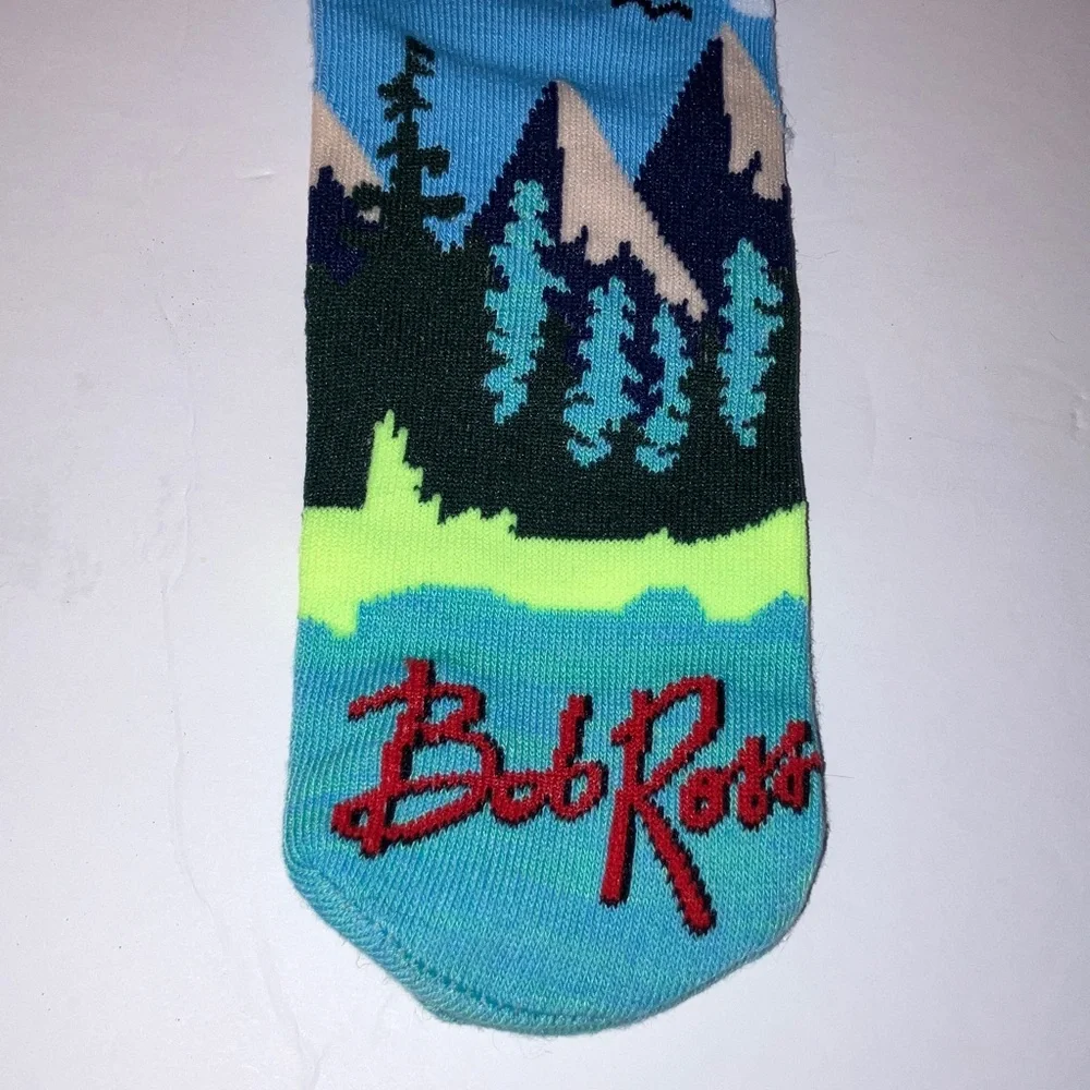 Bob Ross Happy‎ Little Clouds Socks - Low Cut- 2 pair Unisex